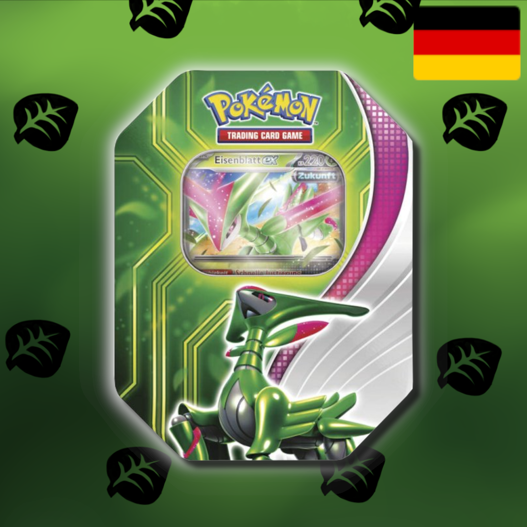 Pokemon "Paradox Clash 2024" Tin Box Eisenblatt EX/ Windewoge EX (De)