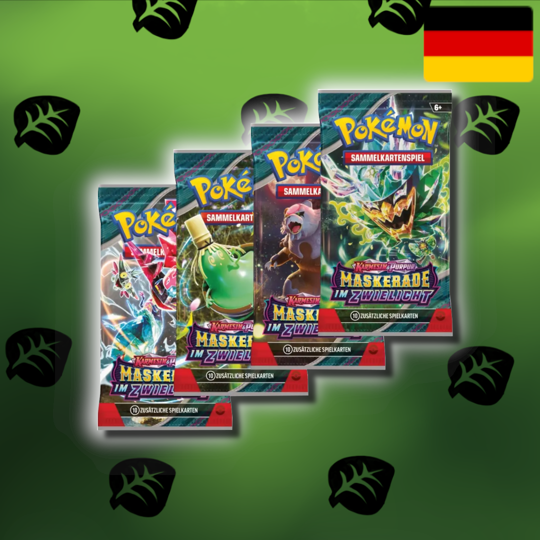 Pokemon Karmesin & Purpur 6.0 "Maskerade im Zwielicht" Einzelbooster/4er Bundle (De)