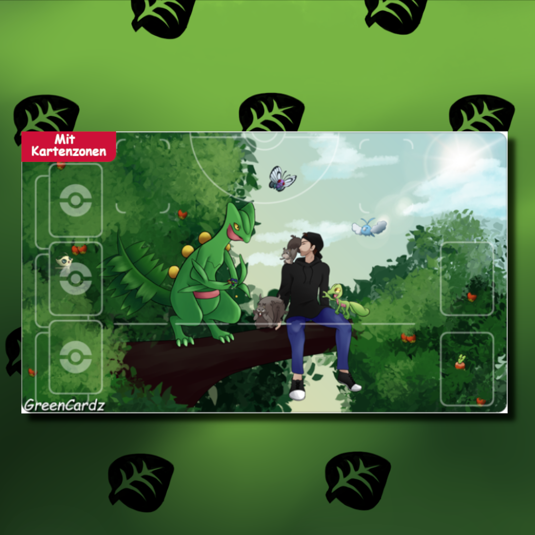 GreenCardz Playmat / Spielunterlage "Day" mit Kartenzonen