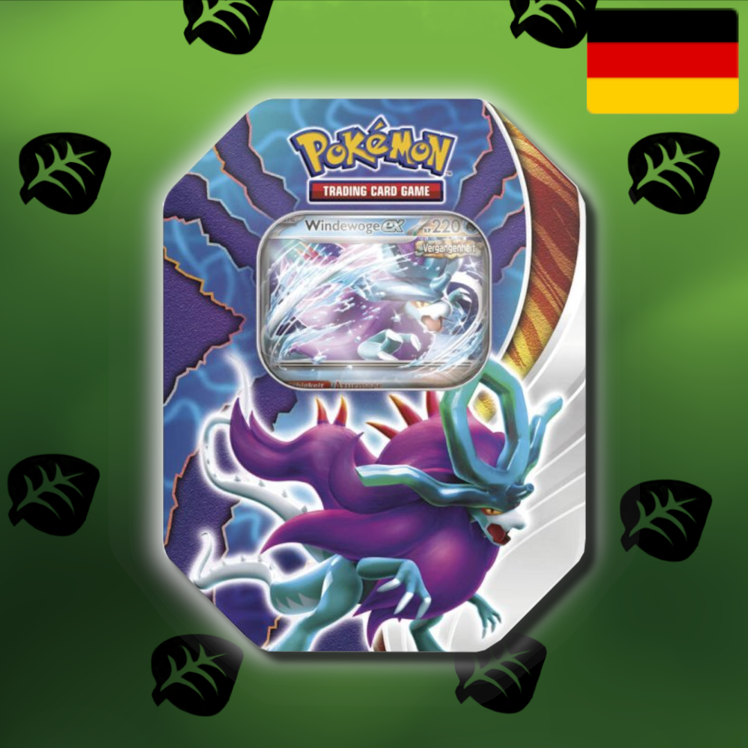 Pokemon "Paradox Clash 2024" Tin Box Eisenblatt EX/ Windewoge EX (De)