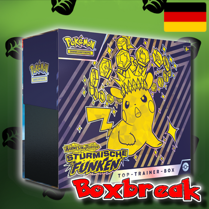 BOXBREAK Pokemon "Karmesin & Purpur Stürmische Funken" Top Trainer Box (De)