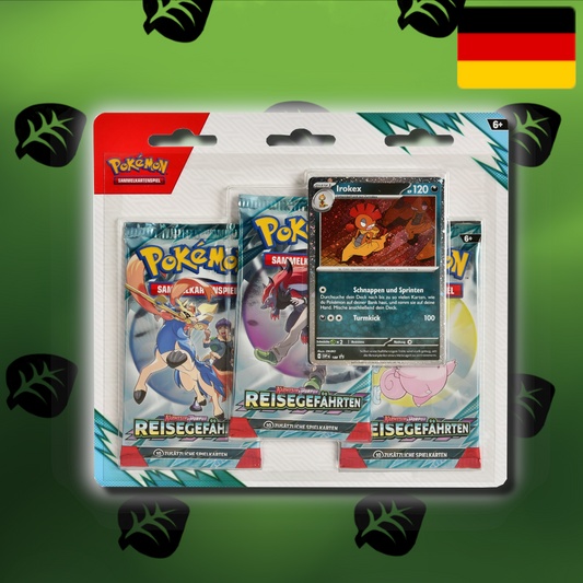Pokemon "Karmesin & Purpur 9.0 Reisegefährten" Yanmega/Irokex 3er Blister (De)